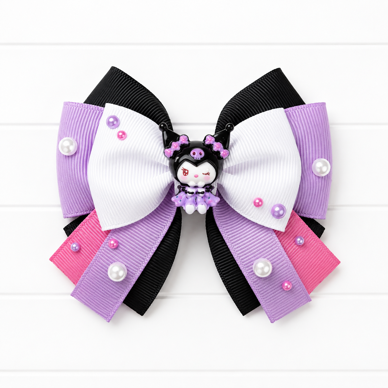 Mischievous Black Kitty Bow