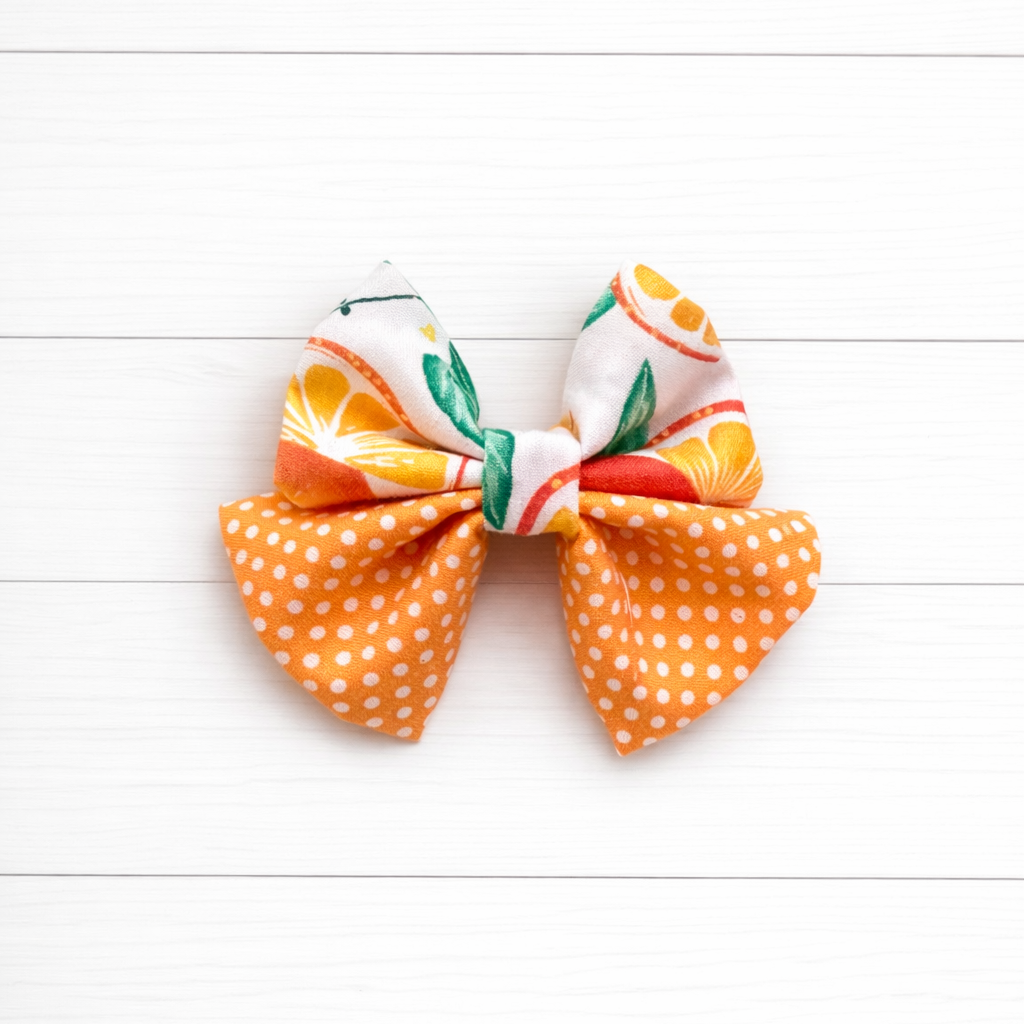 Orange Cotton Bow