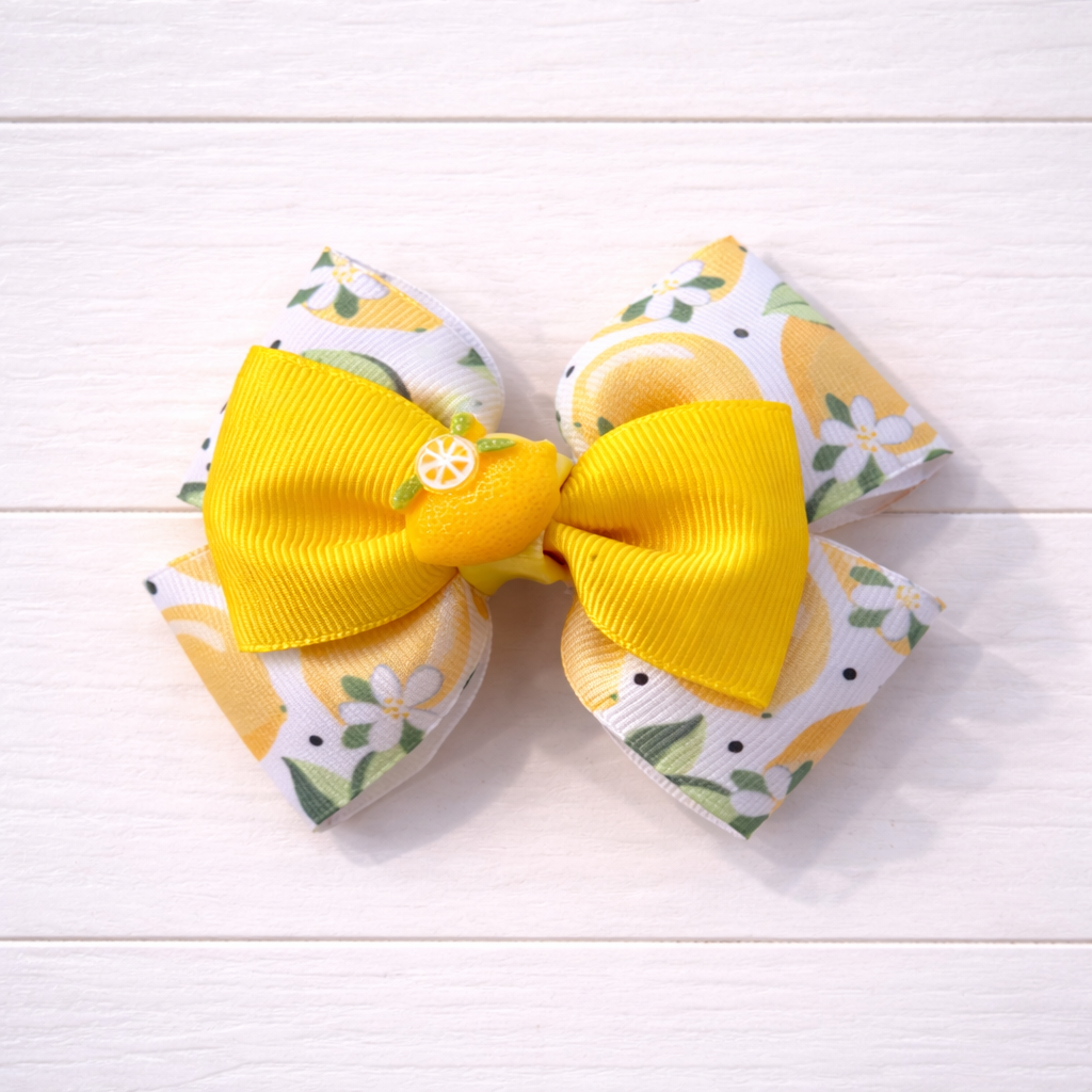 Lemon Grosgrain Bow