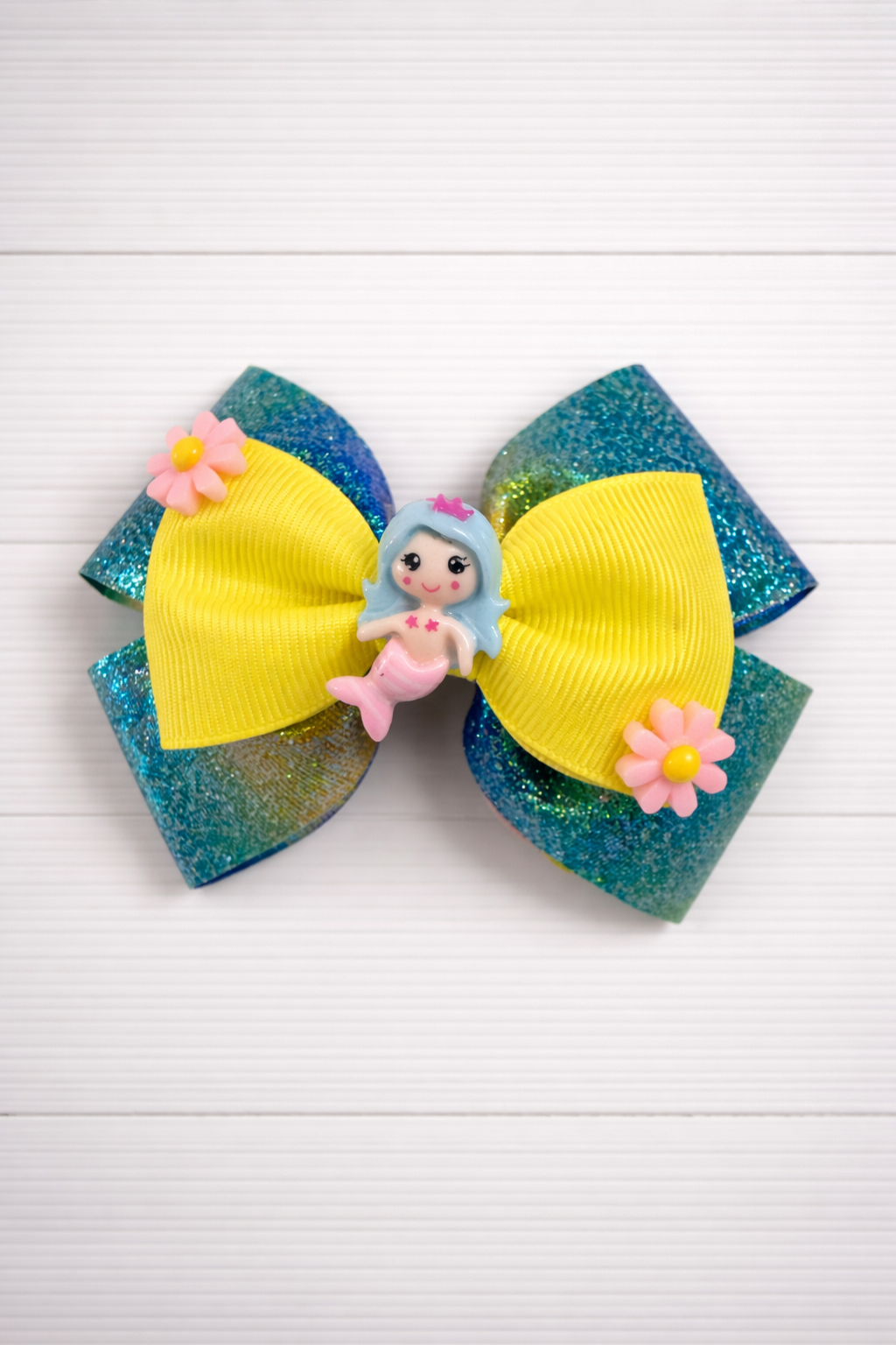 Sun-Kissed Seas Sparkle Grosgrain Bow