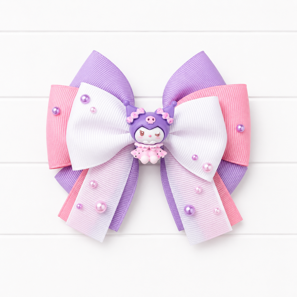 Mischievous Purple Kitty Bow