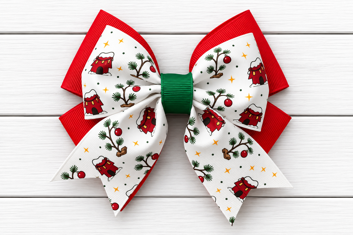 Peanuts Christmas Bow