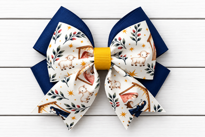Nativity Christmas Bow