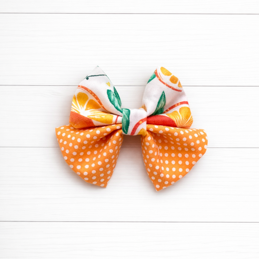 Orange Cotton Bow