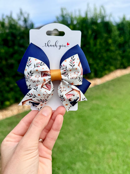 Nativity Christmas Bow