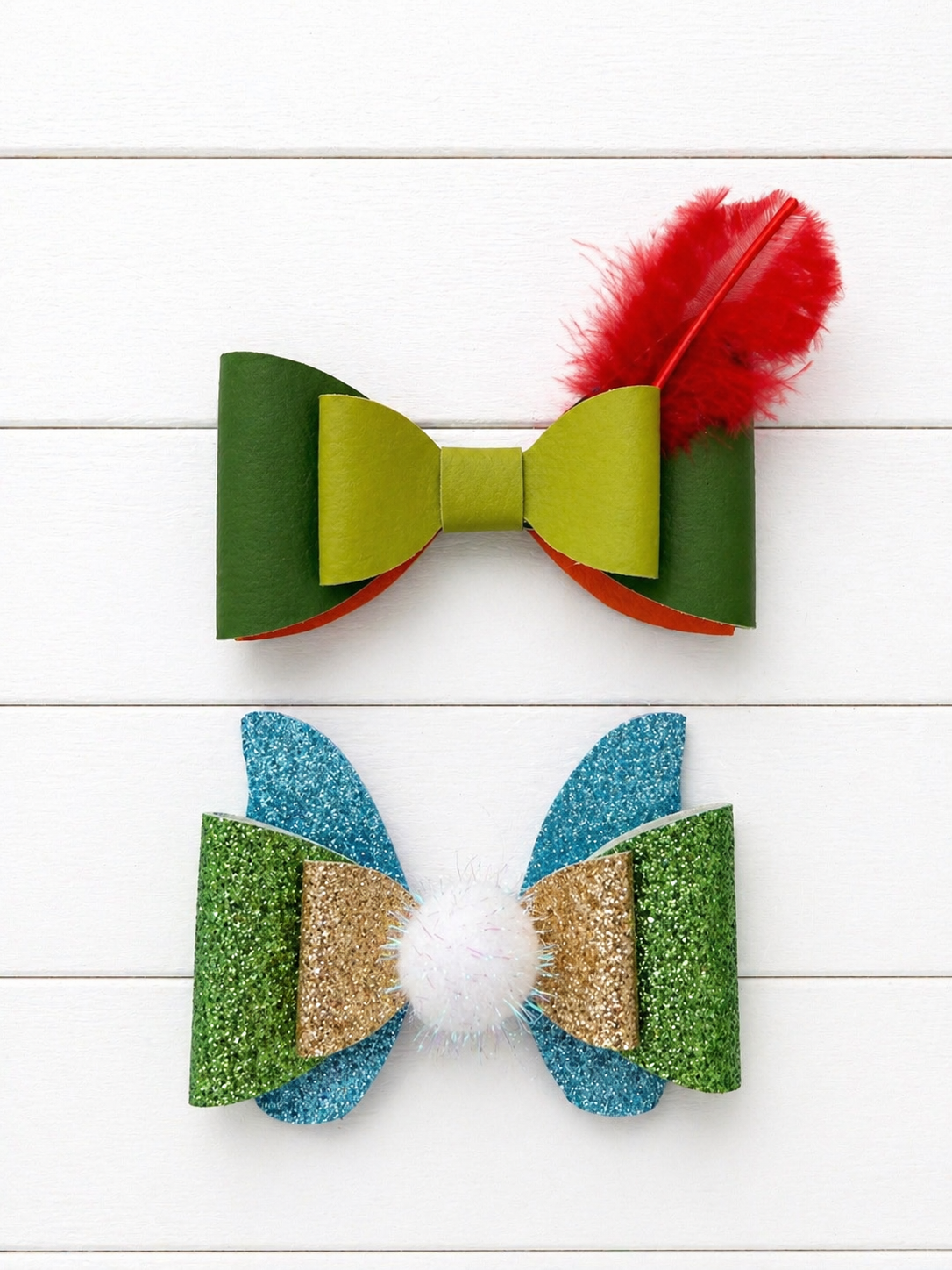 Peter Pan Faux Leather Bow