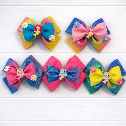Sun-Kissed Seas Sparkle Grosgrain Bow