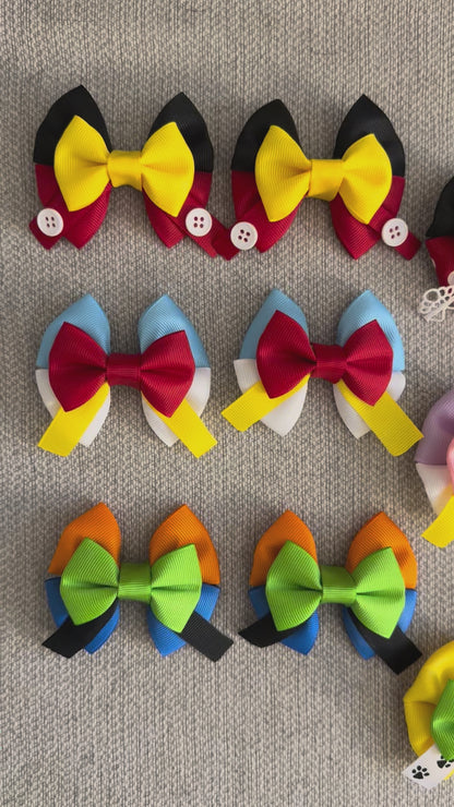 Video showing all Mouse Clubhouse Pigtails on a grey background